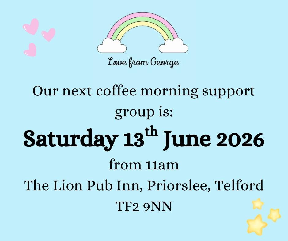 Love From George coffee morning poster for Saturday 13 June 2026